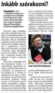 Zalai Hírlap 2013 01 14 011sz 03old - Inkább szórakozni.jpg Zalai Hírlap 2013 01 14 011sz 03old - Inkább szórakozni.jpg